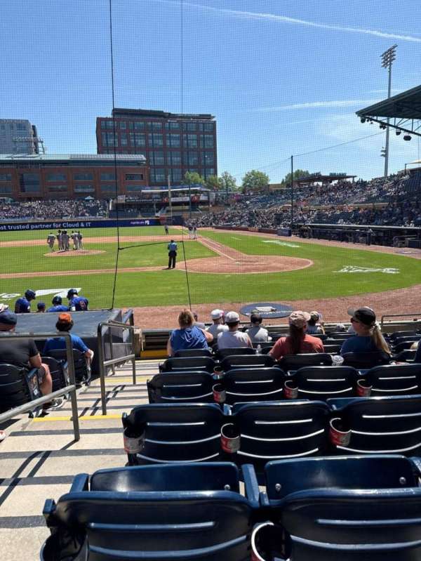 Durham Bulls Athletic Park, section: 105, row: K, seat: 9