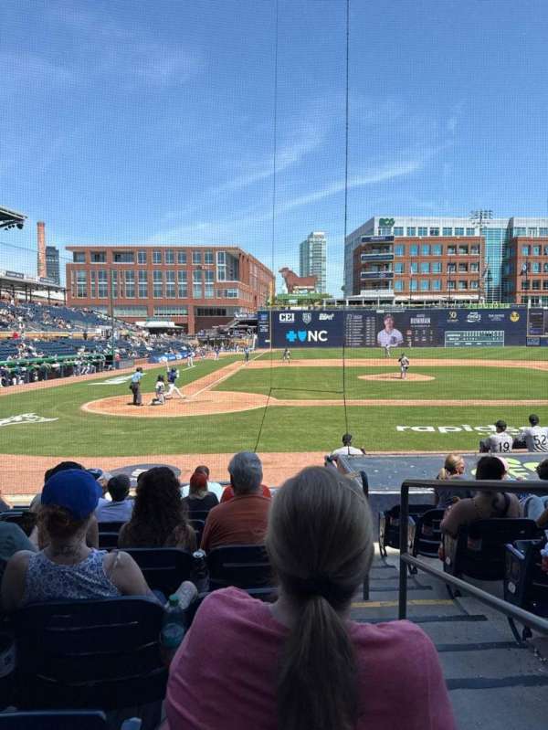 Durham Bulls Athletic Park, section: 106, row: K, seat: 9