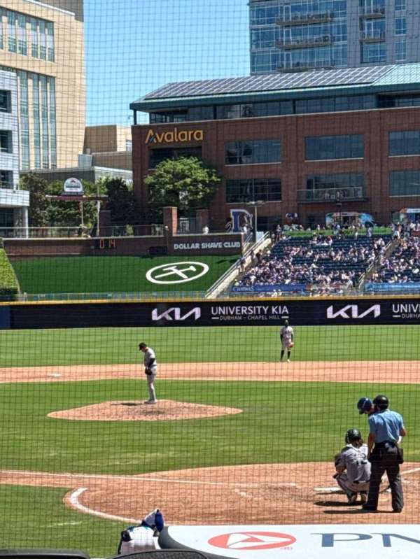 Durham Bulls Athletic Park, section: 101, row: H, seat: 3
