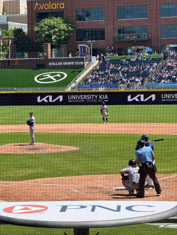 Durham Bulls Athletic Park, section: 101, row: H, seat: 2