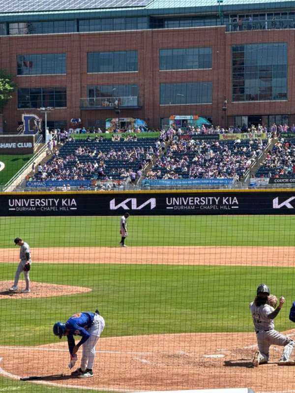 Durham Bulls Athletic Park, section: 101, row: H, seat: 6