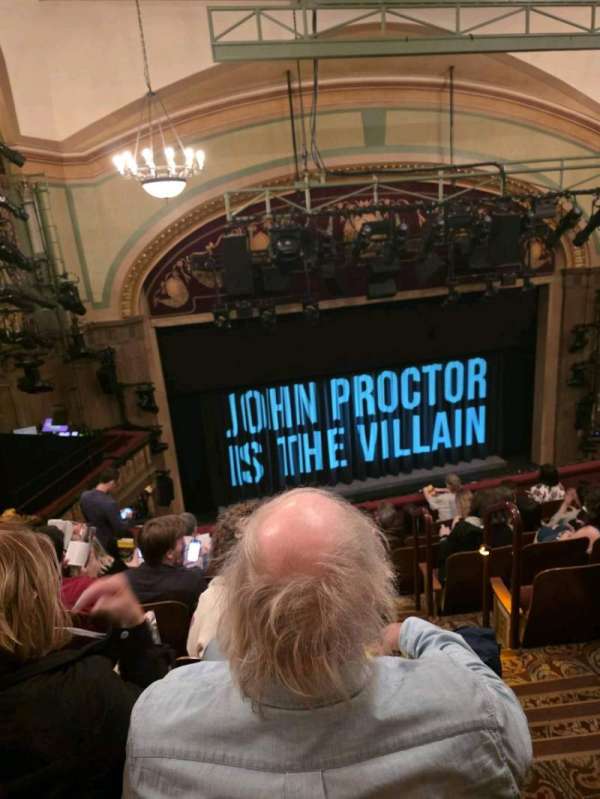 Booth Theatre, section: Mezzanine L, row: H, seat: 1