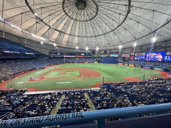 Tropicana Field, section: 212, row: A, seat: 3