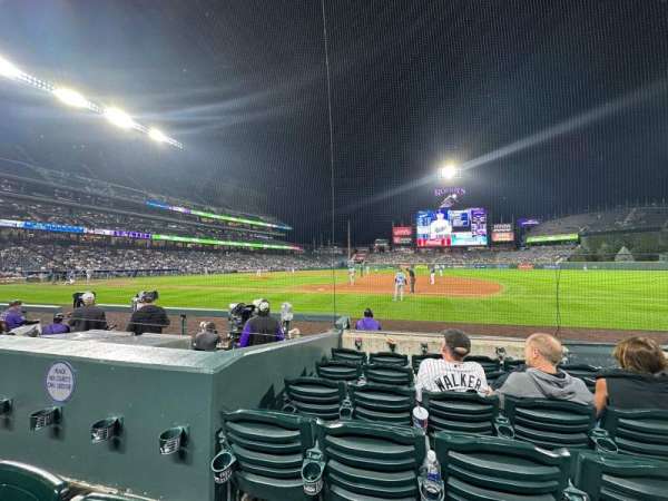 Coors Field, section: 121, row: 6, seat: 5