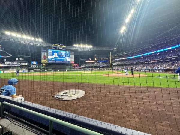 American Family Field, section: 120, row: 1, seat: 6