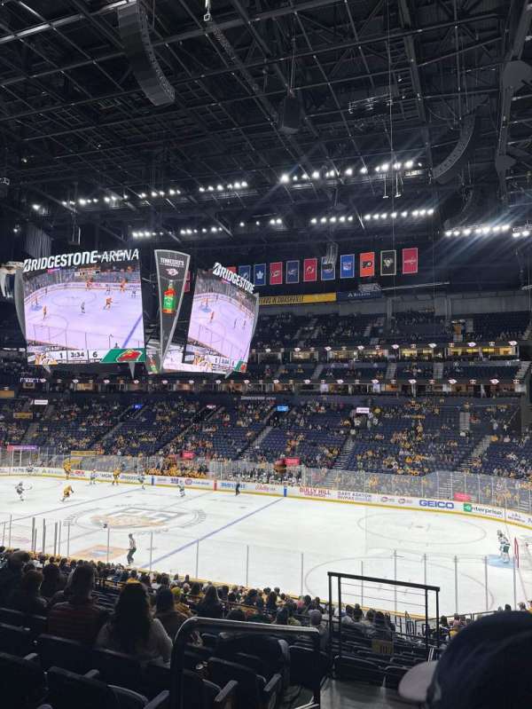 Bridgestone Arena, section: 107, row: N, seat: 9-10