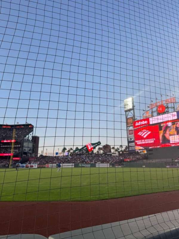 Oracle Park, section: 103, row: A, seat: 4&5