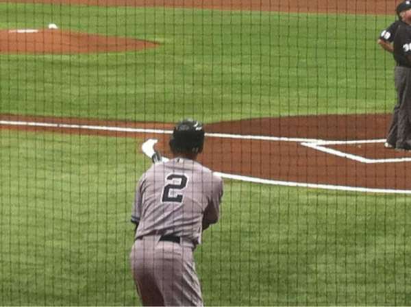 Tropicana Field, section: 107, row: J, seat: 3