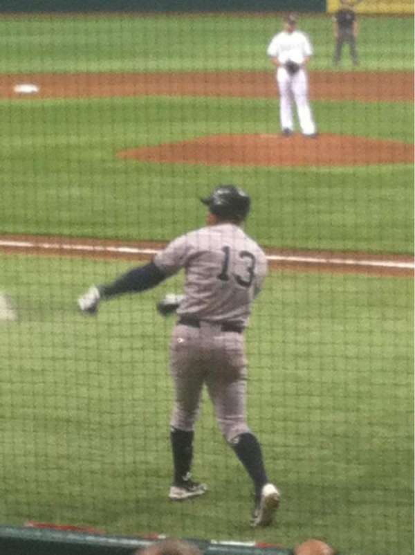 Tropicana Field, section: 107, row: J, seat: 3