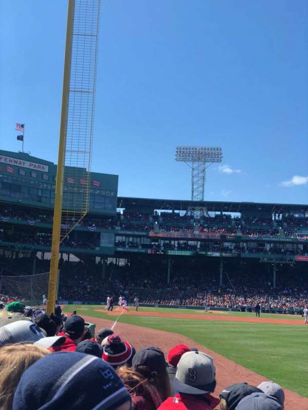 Fenway Park, section: Right Field Box 4, row: J, seat: 9