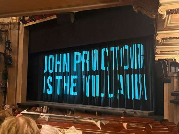 Booth Theatre, section: Orchestra R, row: M, seat: 16