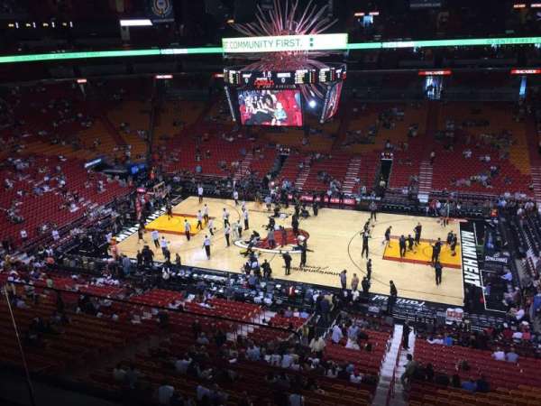 Kaseya Center, section: 307, row: 2, seat: 15