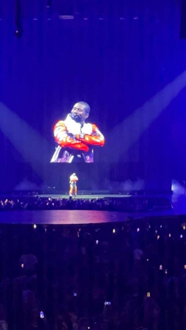 The O2, London, section: 107, row: N, seat: 214