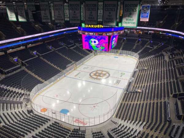 TD Garden, section: Rafter 10, row: A, seat: 2