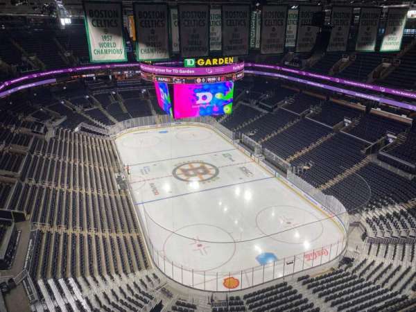TD Garden, section: Rafter 14, row: A, seat: 4
