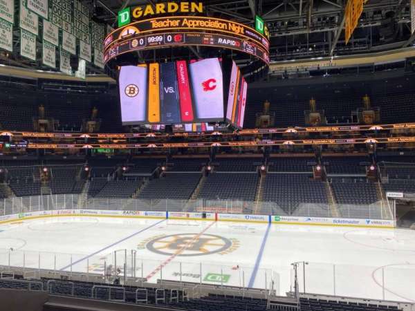 TD Garden, section: 109, row: F, seat: 9