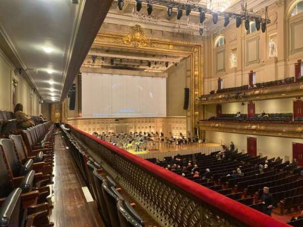 Symphony Hall, Boston, section: First Balcony Left, row: B, seat: 49