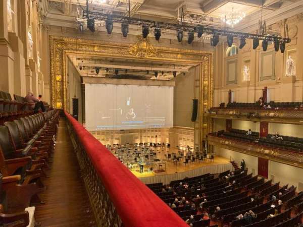 Symphony Hall, Boston, section: Second Balcony Left, row: A, seat: 47