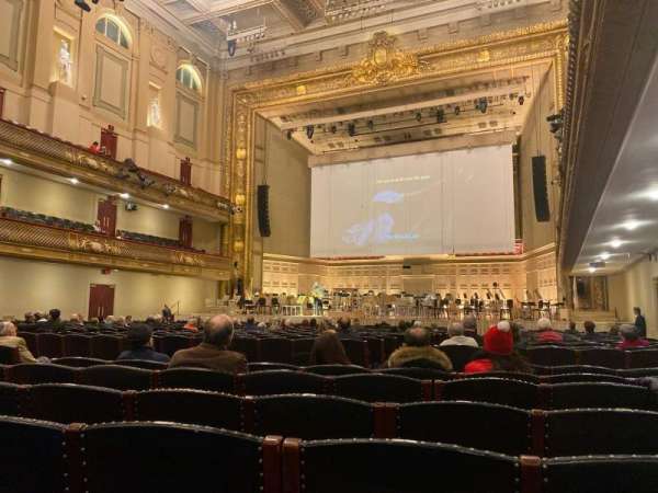 Symphony Hall, Boston, section: Orchestra, row: DD, seat: 4