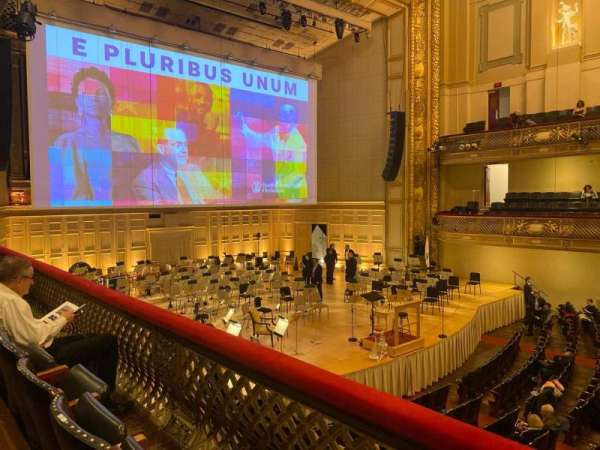Symphony Hall, Boston, section: First Balcony Left, row: 2, seat: 21