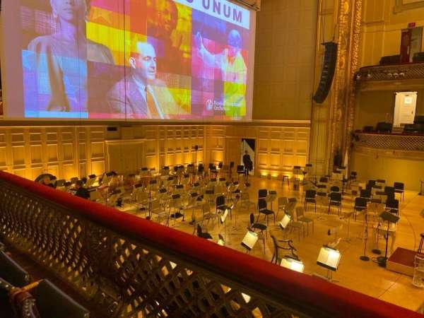 Symphony Hall, Boston, section: First Balcony Left, row: 2, seat: 10