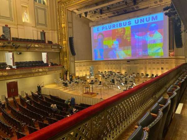 Symphony Hall, Boston, section: First Balcony Right, row: B, seat: 29