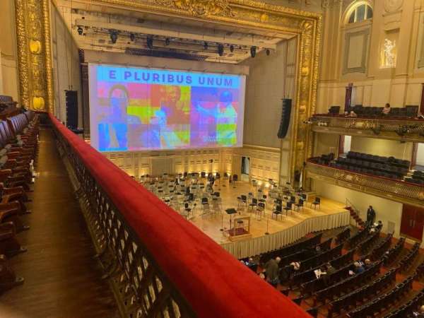 Symphony Hall, Boston, section: Second Balcony Left, row: B, seat: 34