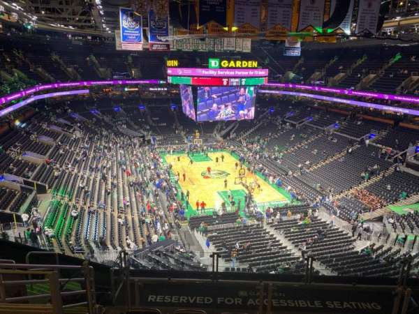 TD Garden, section: 325, row: 9, seat: 13