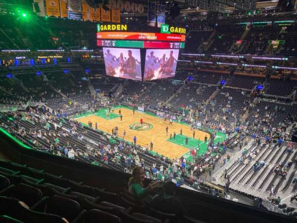TD Garden, section: 313, row: 5, seat: 3