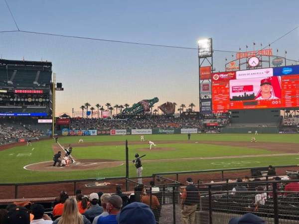 Oracle Park, section: 112, row: J, seat: 3