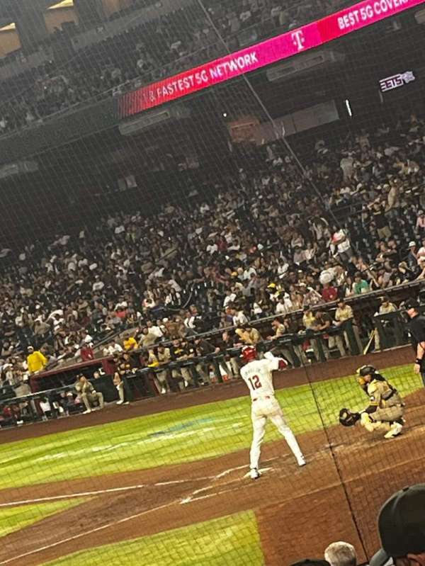 Chase Field, section: N, row: H, seat: 10
