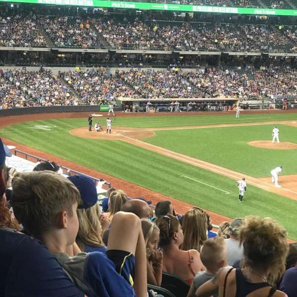 American Family Field, section: 210, row: 11, seat: 17