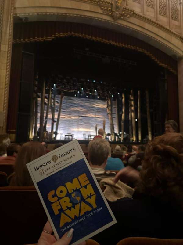 Hershey Theatre, section: Orchestra L, row: L, seat: 7