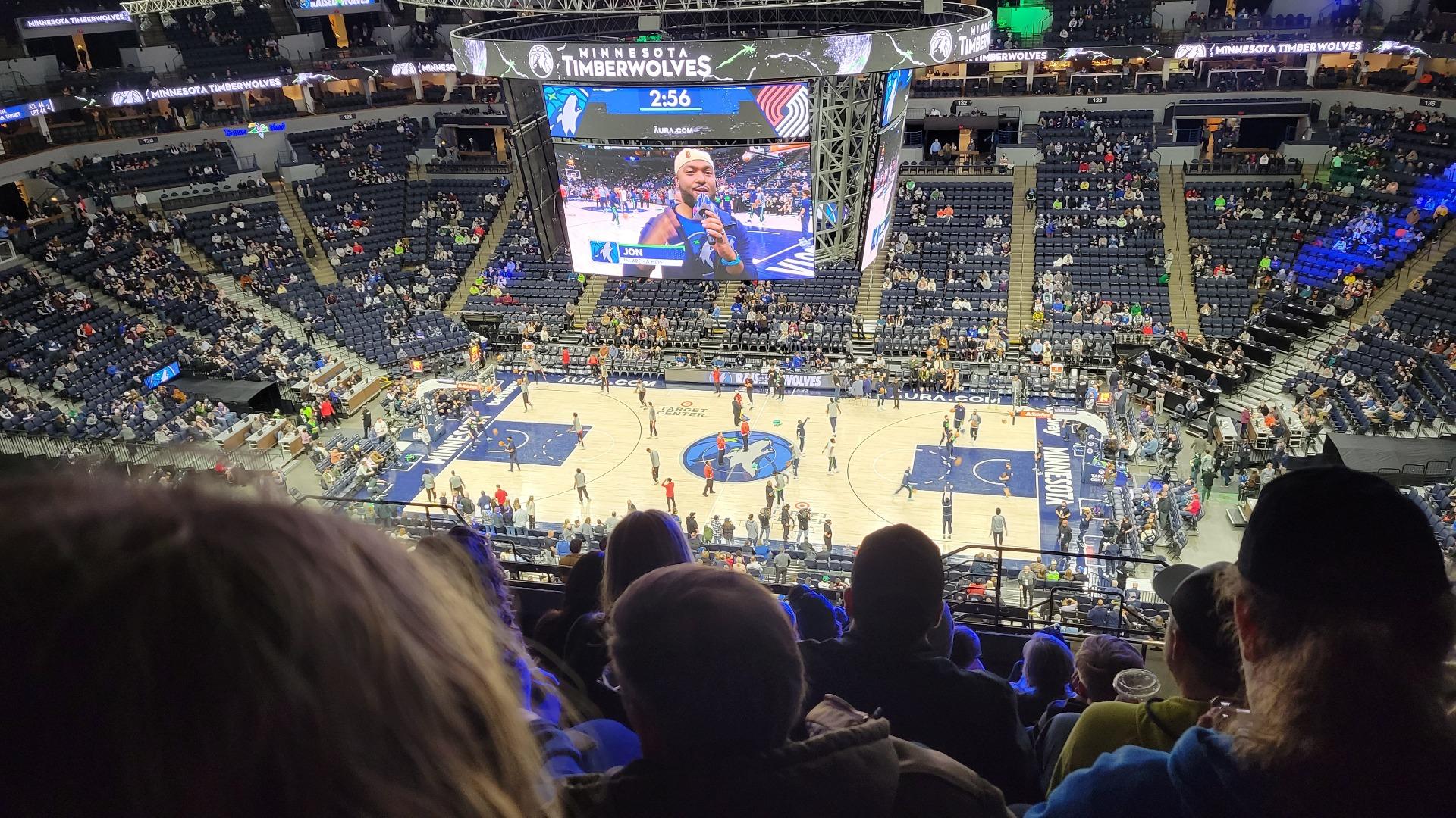 Target Center Section 210 Row R Seat 1