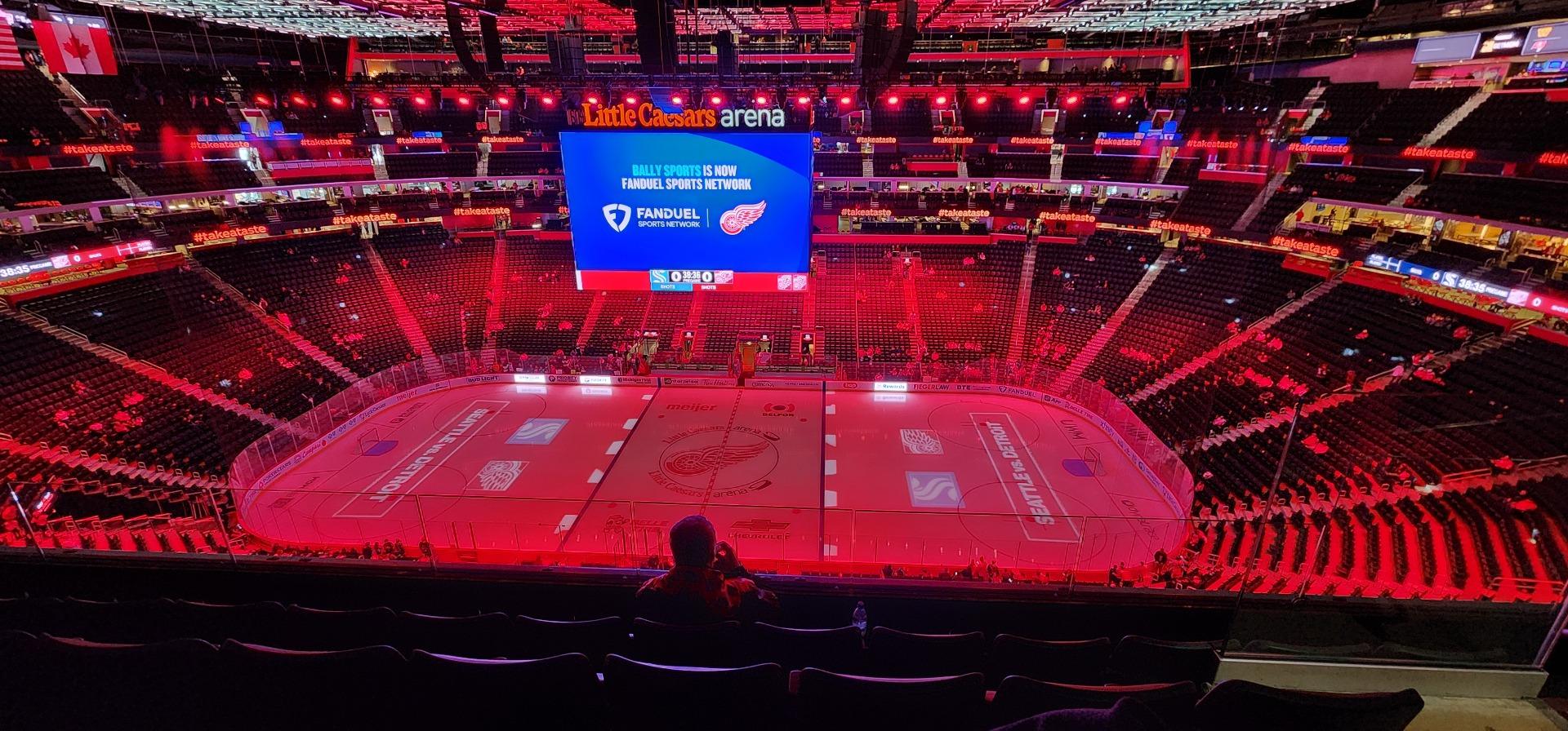 Little Caesars Arena Section 211 Row 4 Seat 3