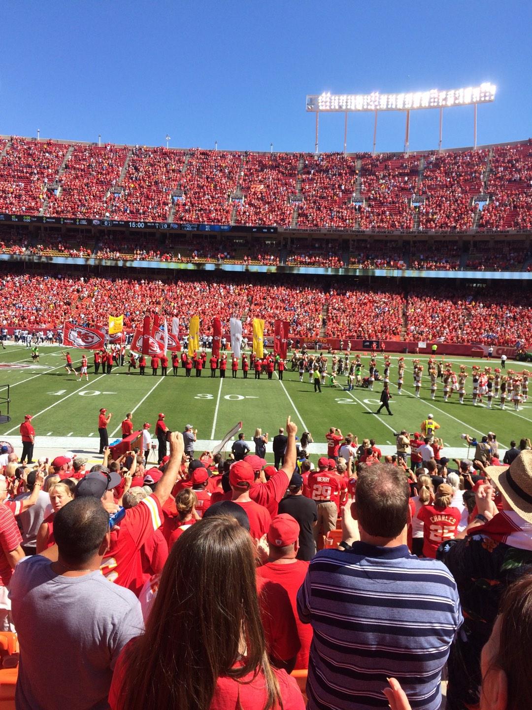 Arrowhead Stadium Section 117 Row 20 