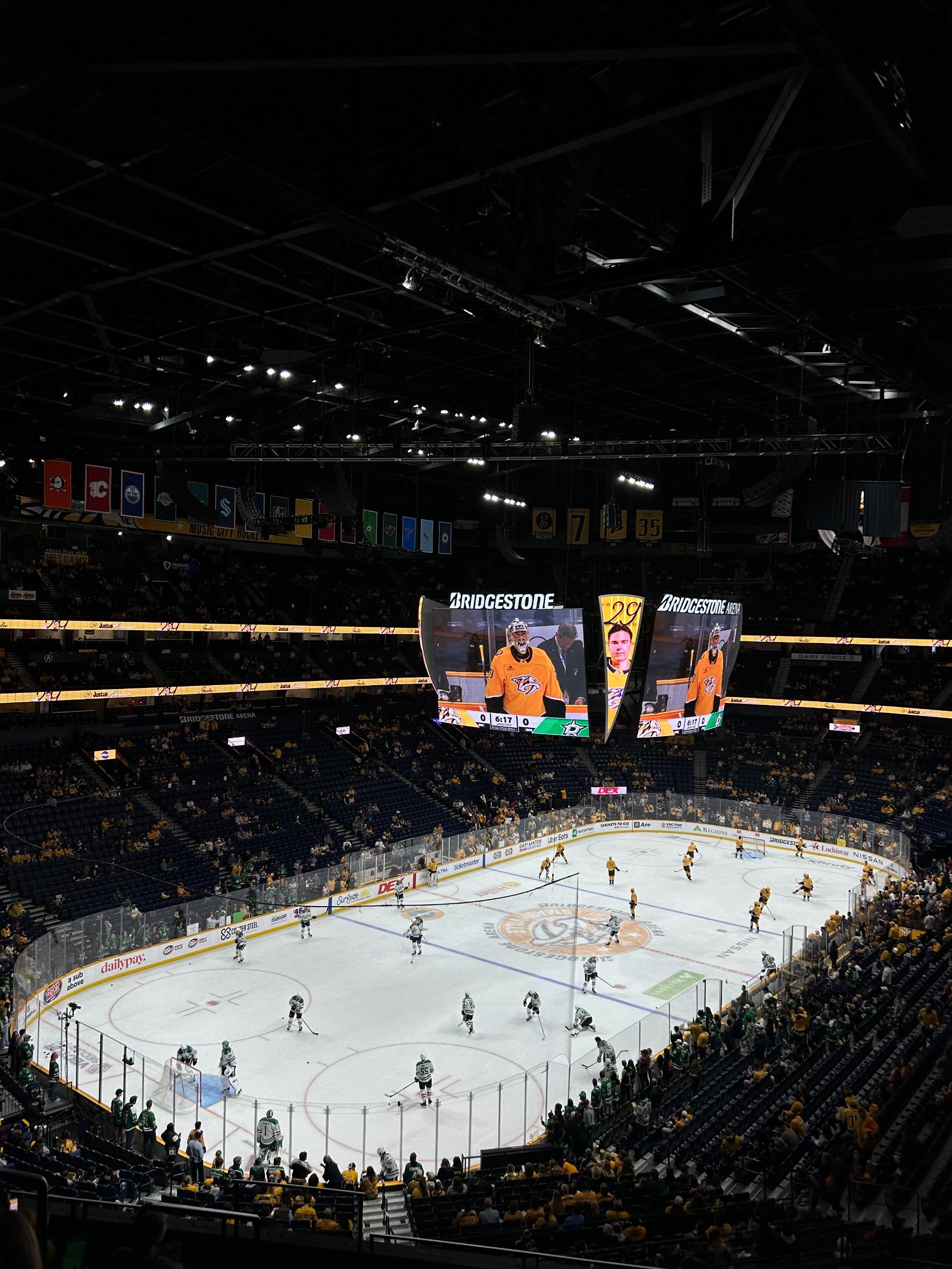 Bridgestone Arena Section 321 Row J Seat 15