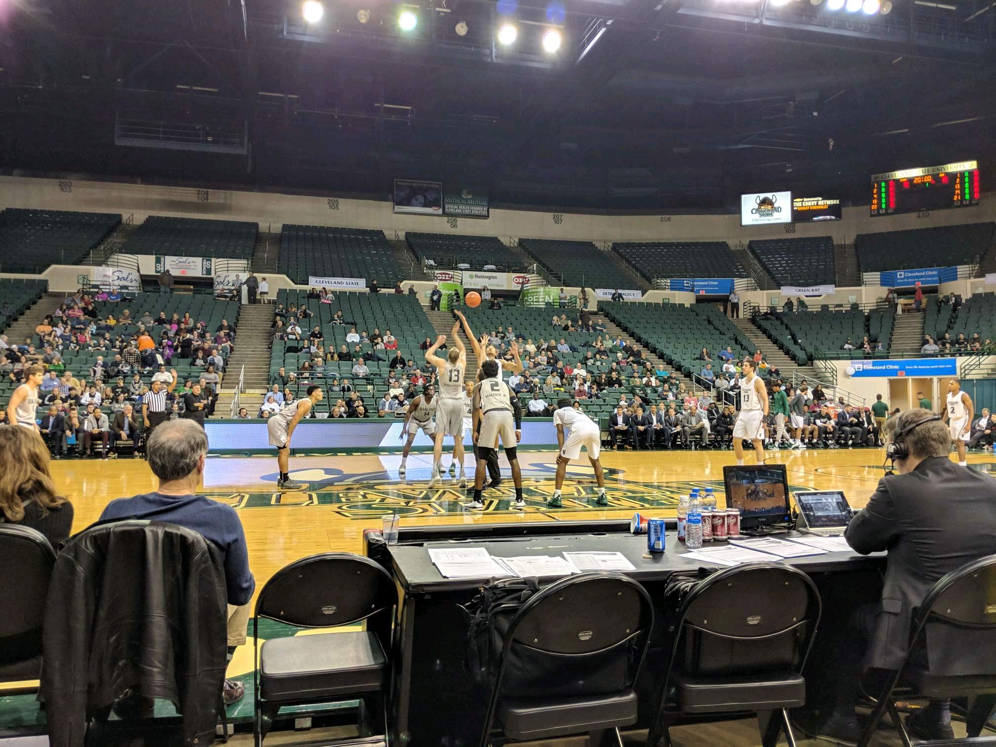 Wolstein Center Section 124 Row AA Seat 13