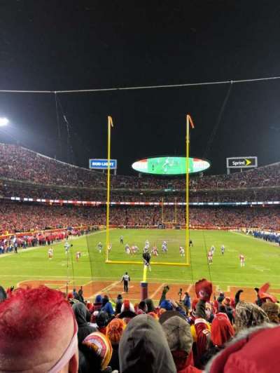 arrowhead stadium section 110