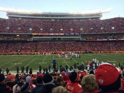 arrowhead stadium section 101