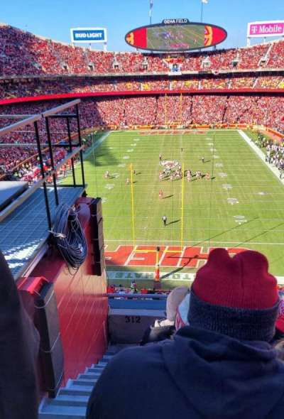 arrowhead stadium section 312