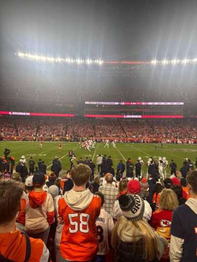arrowhead stadium section 102