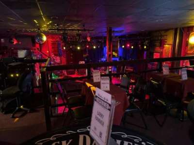 Whisky a Go Go section Upstairs Barstool Table