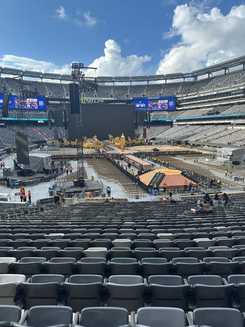 Metlife Stadium, section 128, row 32, seat 19, home of New York