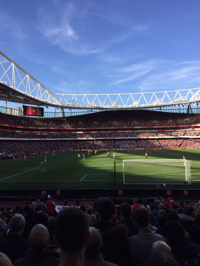 Emirates Stadium, section 25, row 14, home of Arsenal FC, Arsenal Women ...