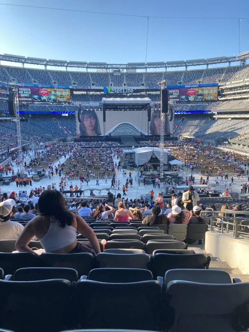 MetLife Stadium, section 128, row 42, home of New York Jets, New