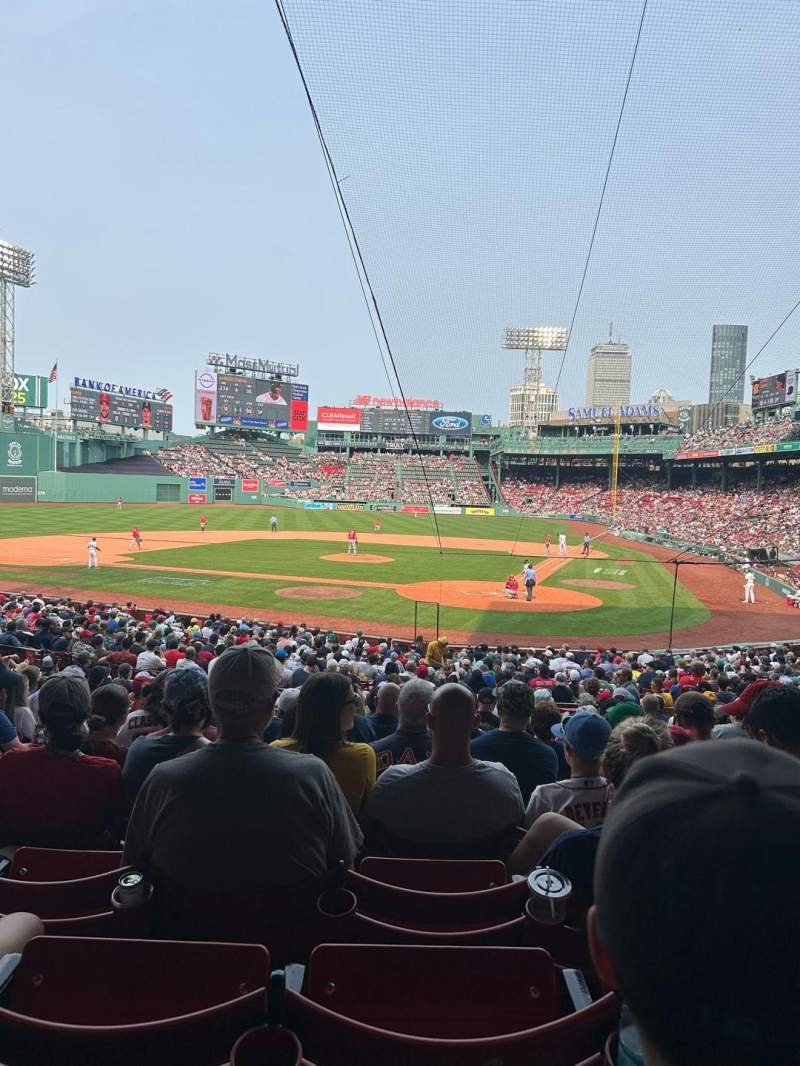 Fenway Park, section Grandstand 23, row 1, home of Boston Red Sox
